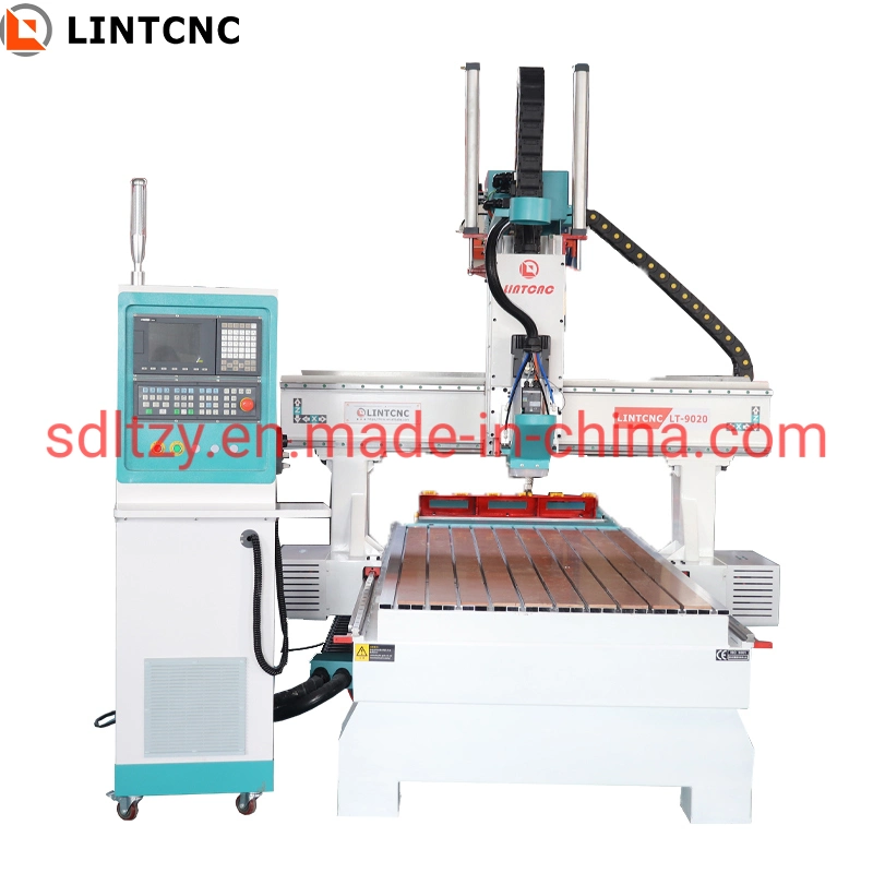 Swing Head Atc Linear Woodworking CNC Router 1325 1212 4 Axis Acrylic Plastic Metal MDF Processing CNC Milling Aluminum Foam Oak Teak Lime