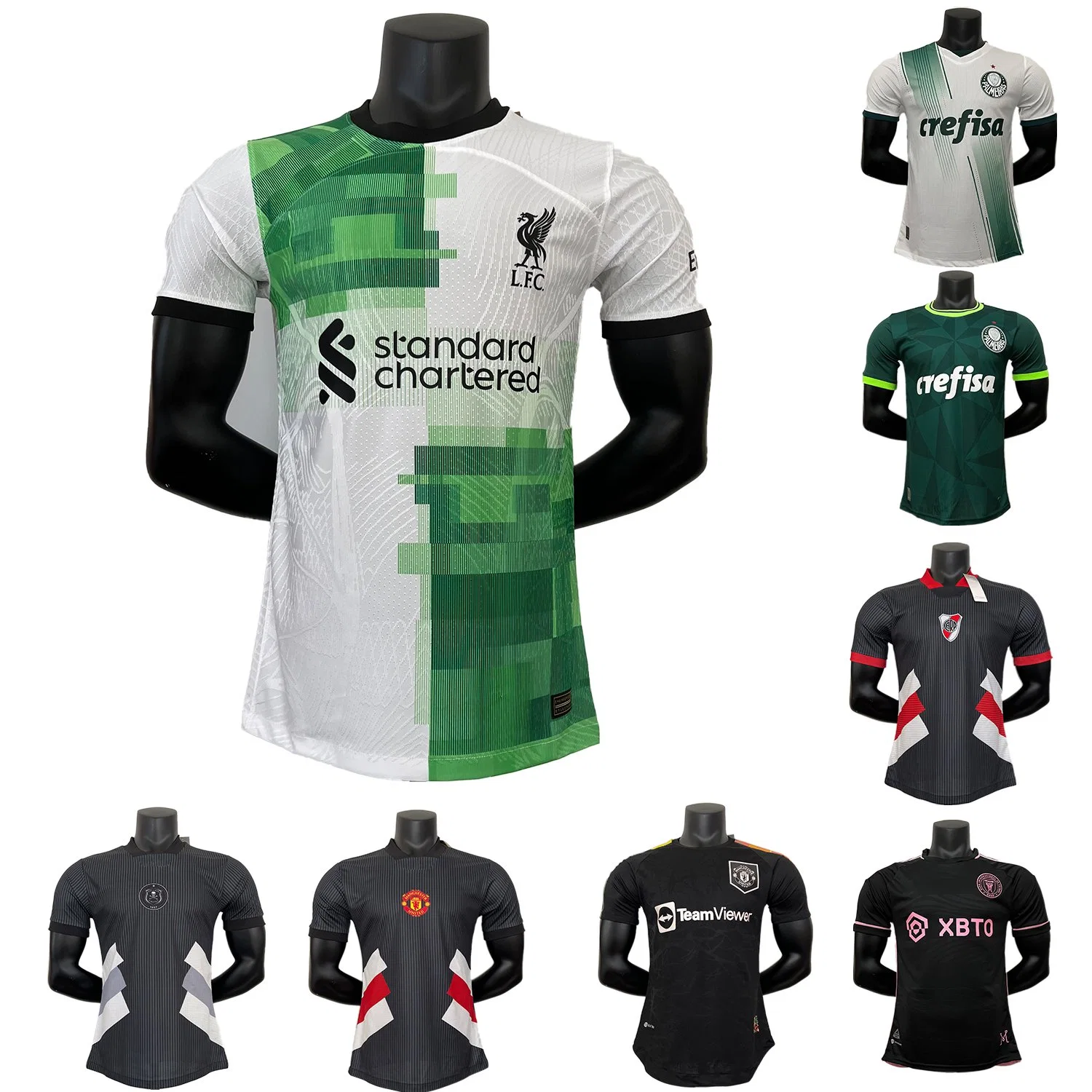 New 2023 2024 Soccer Club M-U Jersey para homem estampado de marca Camisolas de manga curta de futebol americano com t-shirts desportivas Sportswear Atacado