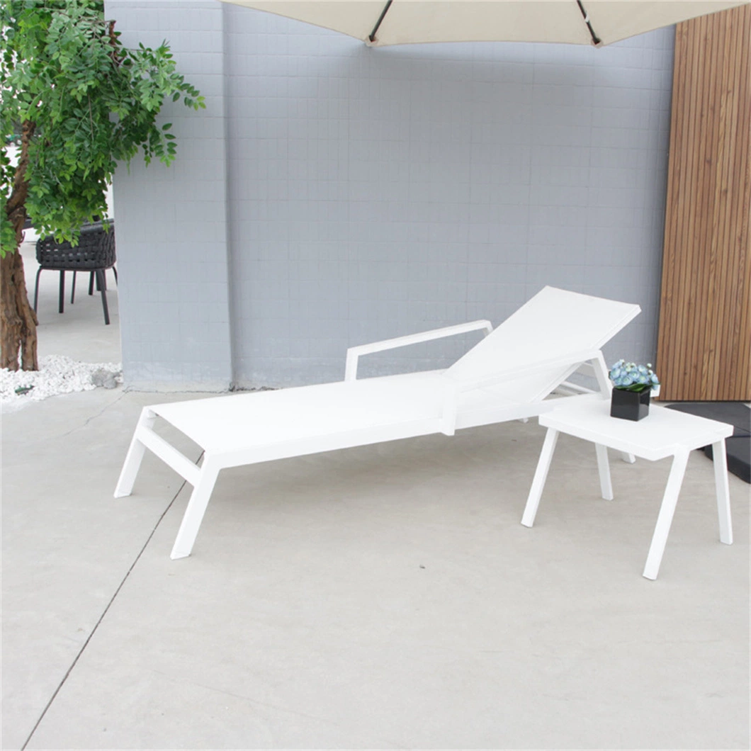 Outdoor Rattan Bed Lounge Chair Folding Beach Single Hotel Swimming Pool Balcony Hotel Villa Open Air