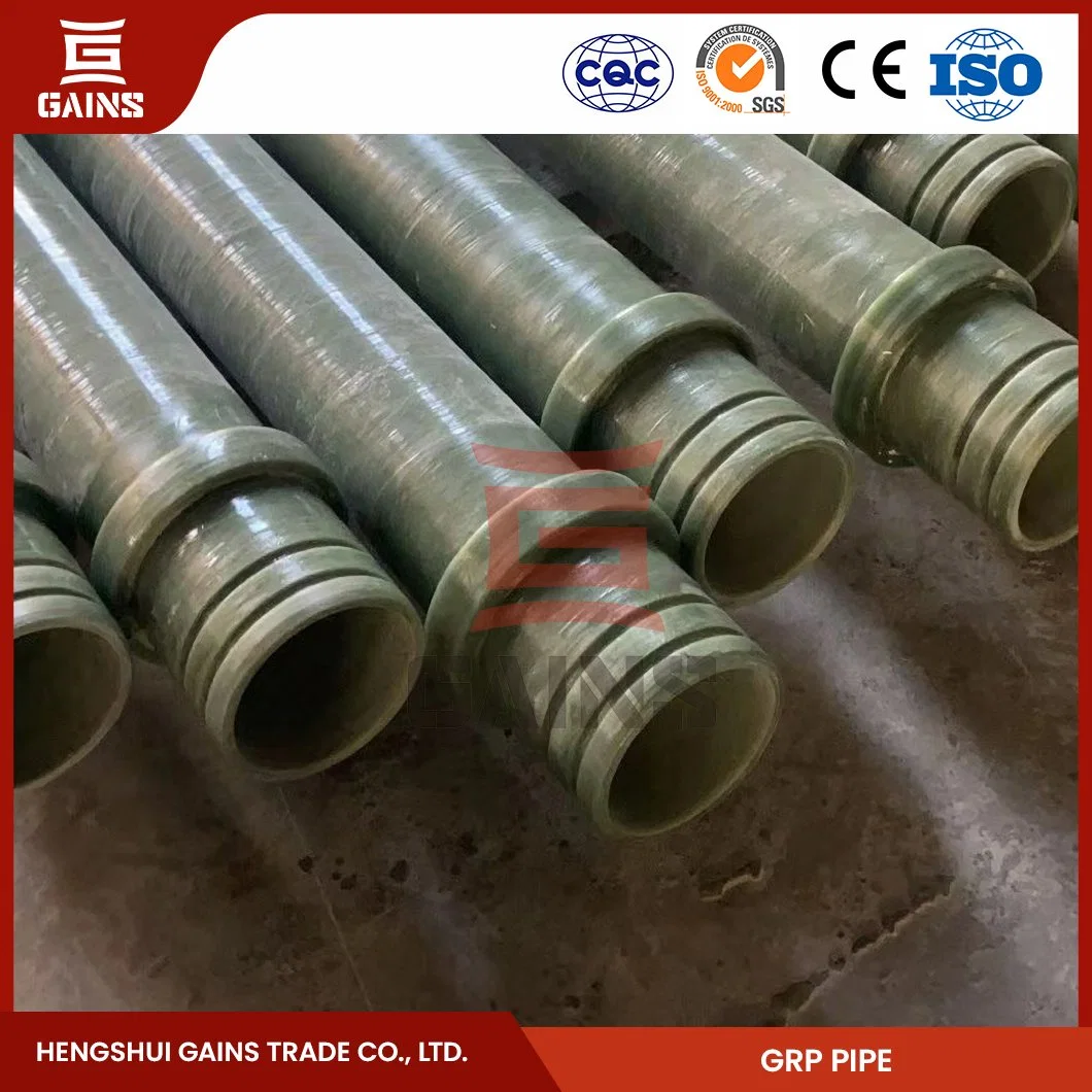 Gains GRP Sewer Pipe Wholesale/Supplierr Fiberglass Insulation Tube China Special Acid Pipe FRP Chemical Pipe