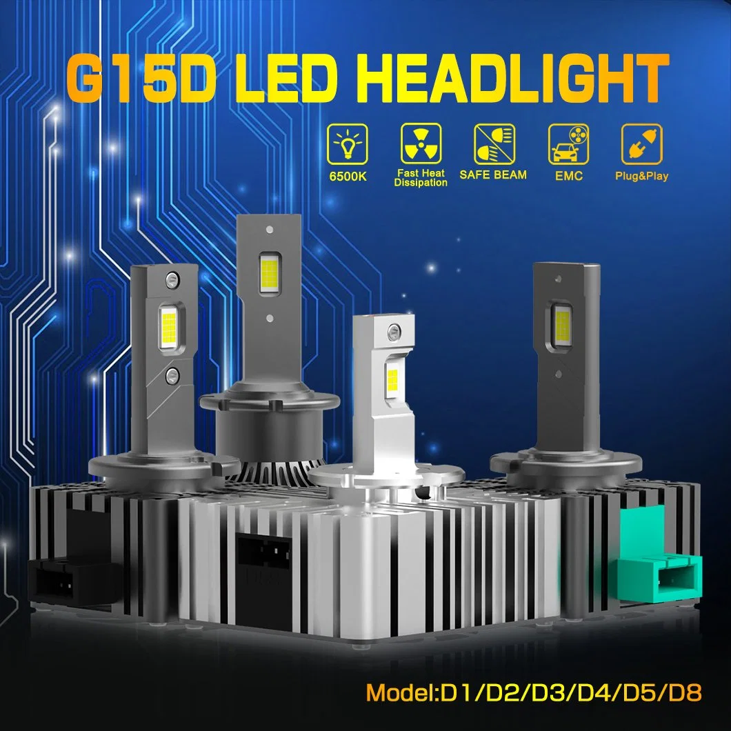 Gview Plug and Play D Series D1s LED Headlight D3s Canbus Bulbs 7741 Csp LED Chip D2s D4s D5s D8s LED 10000lm 70W Super Bright