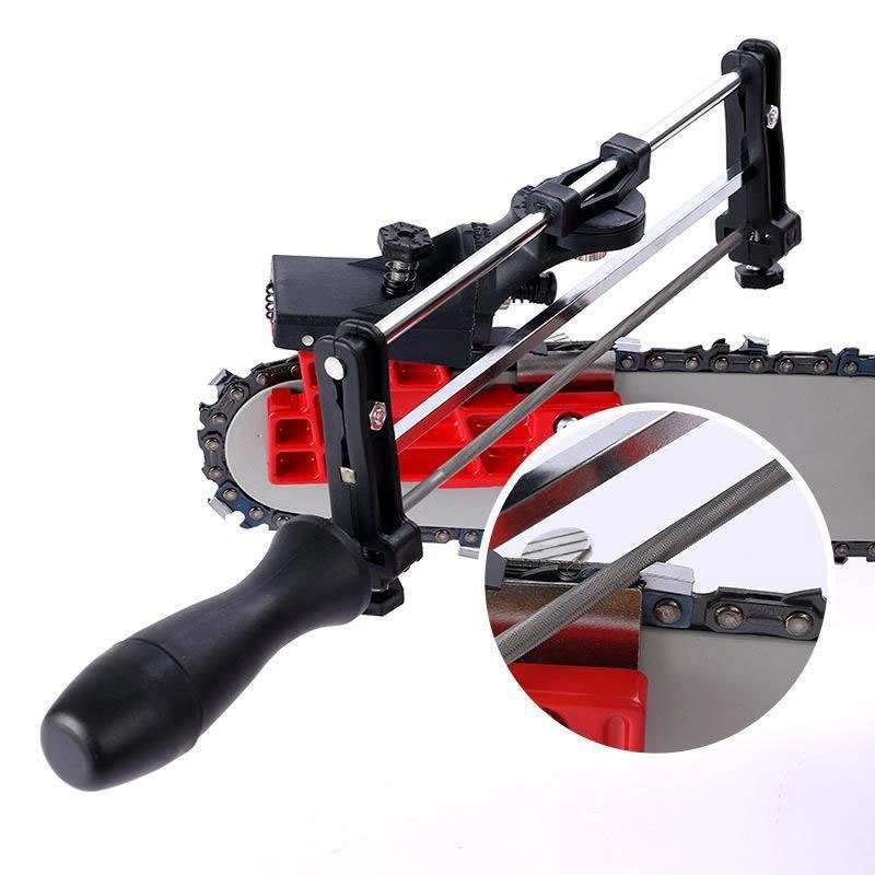 Bar Mounted Manual Chain Sharpener Chainsaw Saw Chain Filing Guide Tool Bar-Mount Fast Grinding Chainsaw Chain Sharpener Tool