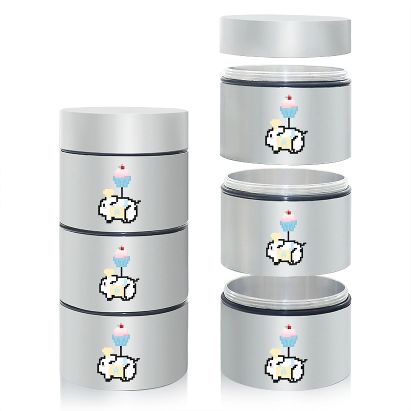 Recyclable Herb Flower Storage Container Smell-Resistant Childproof Metal Tin Can 1oz 2oz