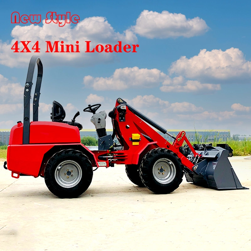 China Mini Wheel Loader 4 Wheel Drive Small 0.4t Mini Loader for Sale with Best Price