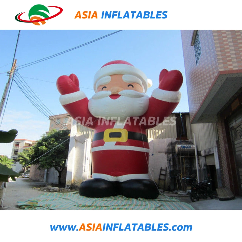 Publicidade Gaint Santa Claus balões infláveis permanente, almofada insuflável de Natal Santa Claus Cartoon