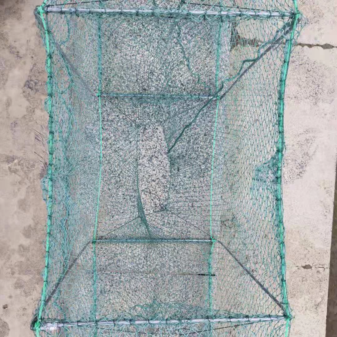 PE/Nylon Long Trap Fishing Cage Great Wall Cage Fishing Shrimp Trap Green Crabs Traps Made in China