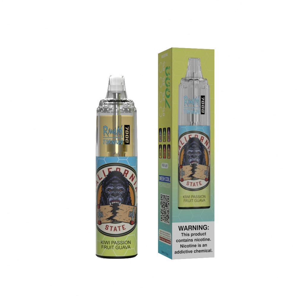 VAPE recargable E desechable E cigarrillos Puffs Fumot Randm Tornado 7000 Puff VAPE mejor 5000 Puff