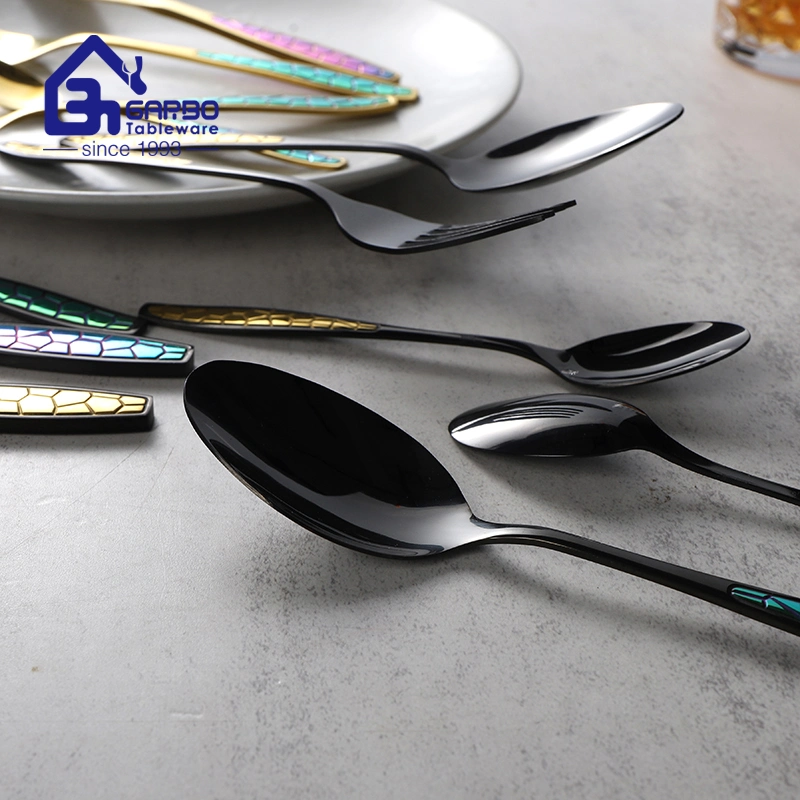 Luxury Middle East Market Talheres conjuntos espelho Polaco de alta qualidade Flatware para casa e hotel