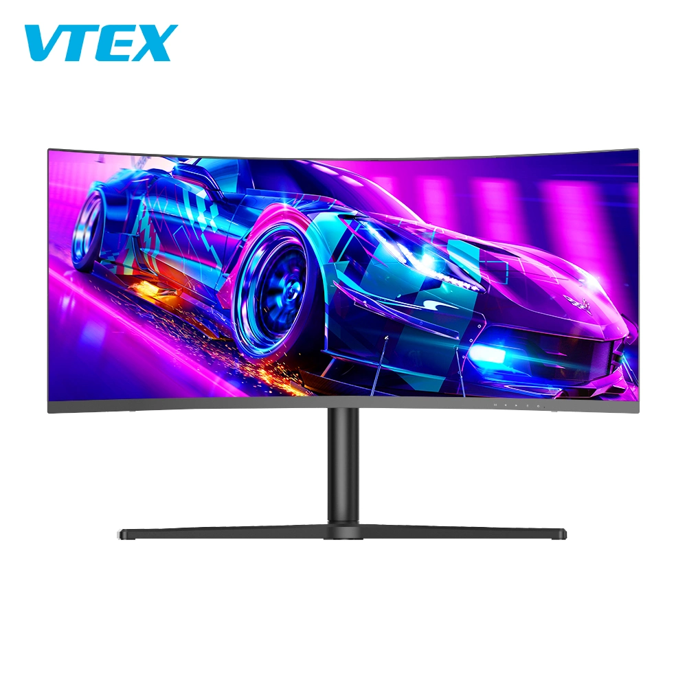 34inch LED Desktop Display R1500 Large Curved Gaming PC with Monitor 3440*1440 IPS Panel Monitor Gaming