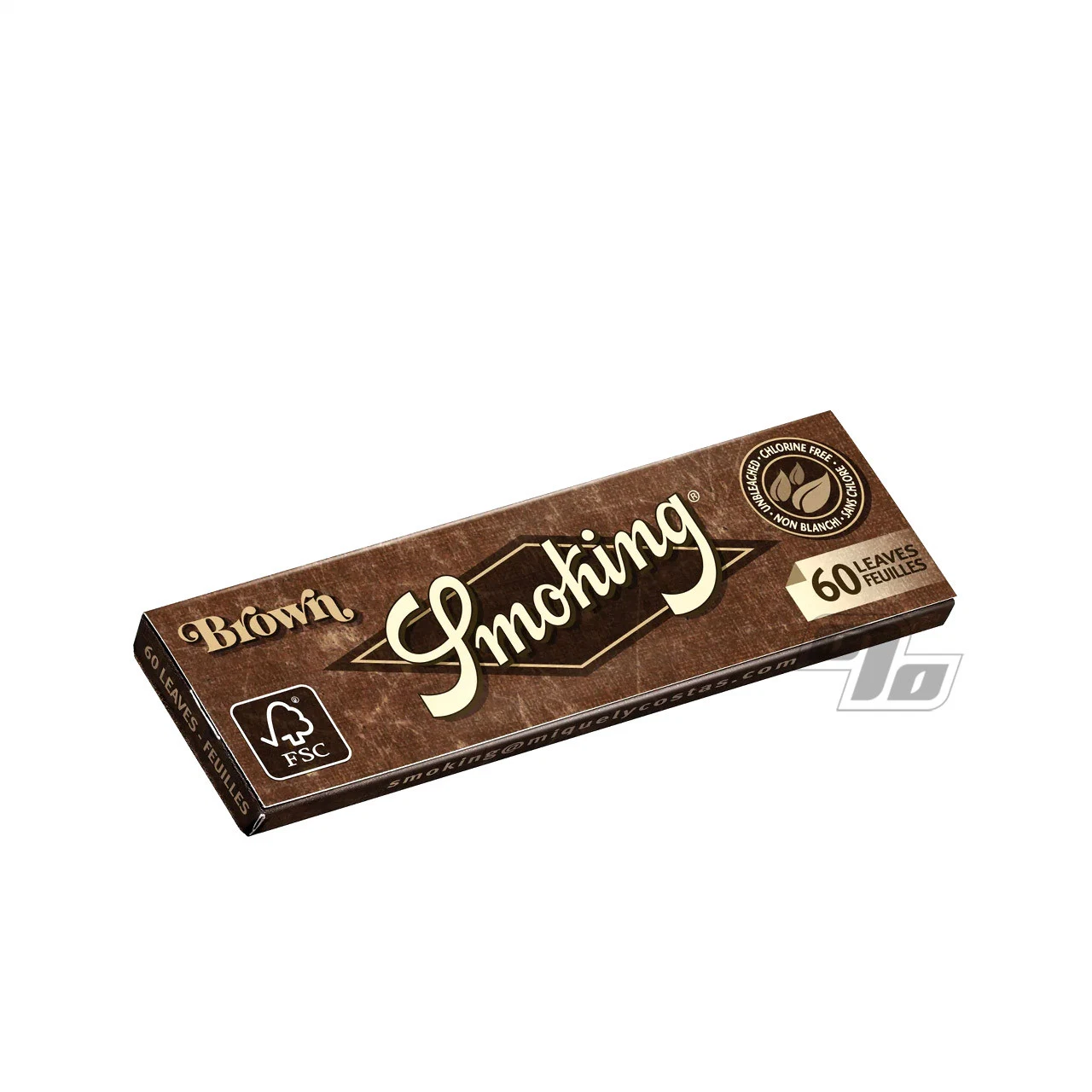 Brown Kingsize Smoking Set Accessories 33 Leaves Unbleached Rolling Paper