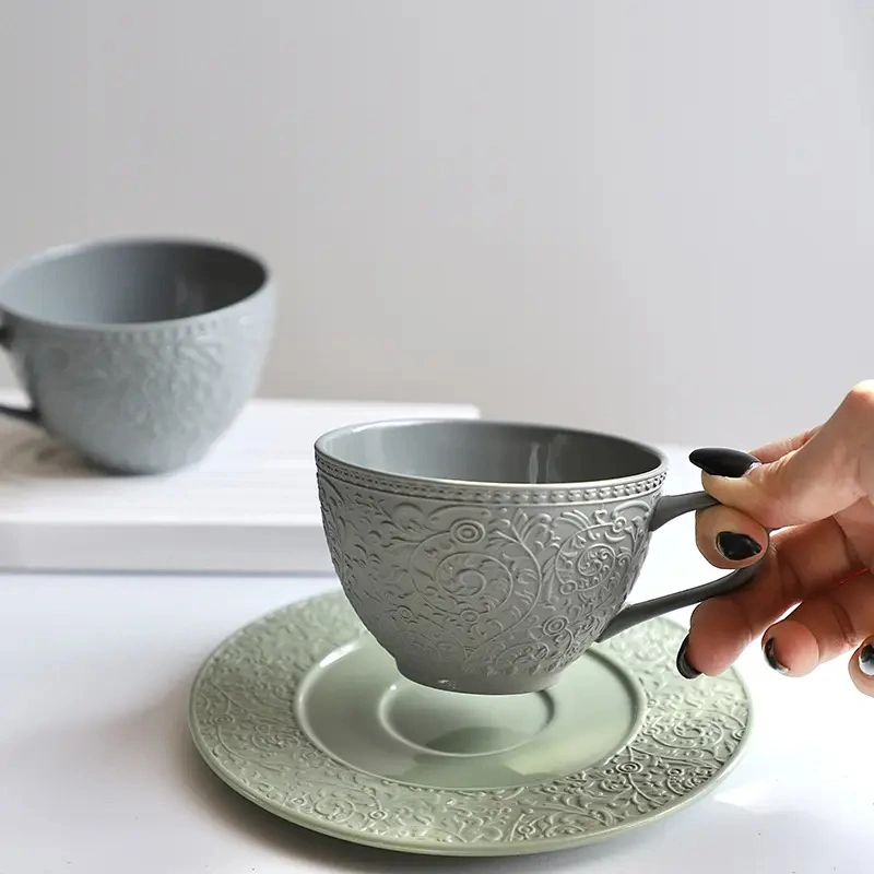 Coffee Mugs Europe Style Afternoon Tea Cup Tableware Saucer Ceramic Mug