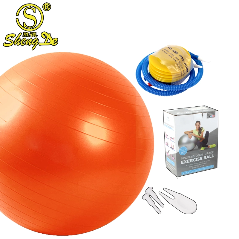 Übung Balance Fitness Yoga Ball mit Luftpumpe