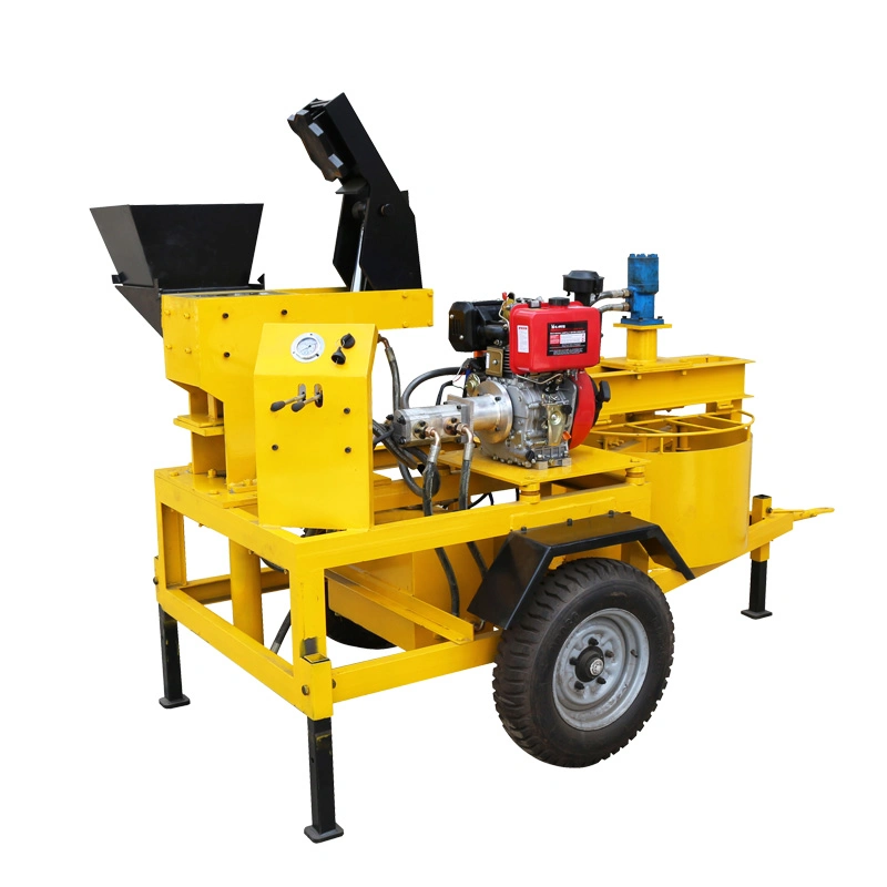 Ecological Hydraulic Manual Diesel Soil Clay Earth Interlocking Brick Block Making Machine