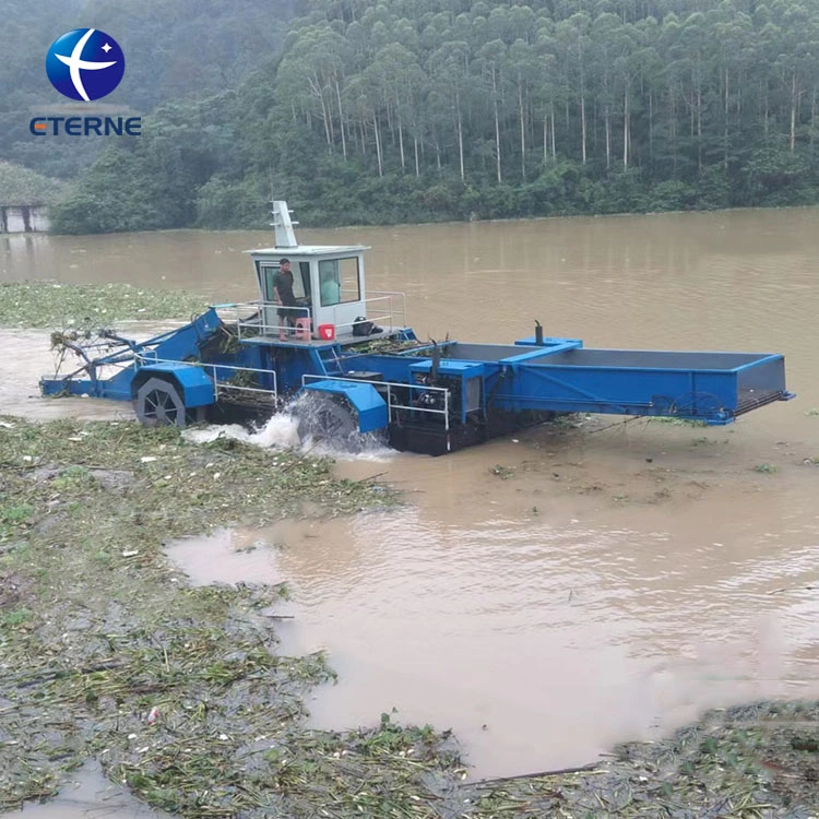 Gran multifuncional basura flotante barco de salvamento de buques de la cosecha de col agua