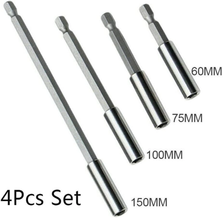 Punch Bit Lengthening Rod Inner Hexagon Bit Lengthening Sleeve 1/4 Magnetic Bit Post Extension Rod Screwdriver Extension Rod