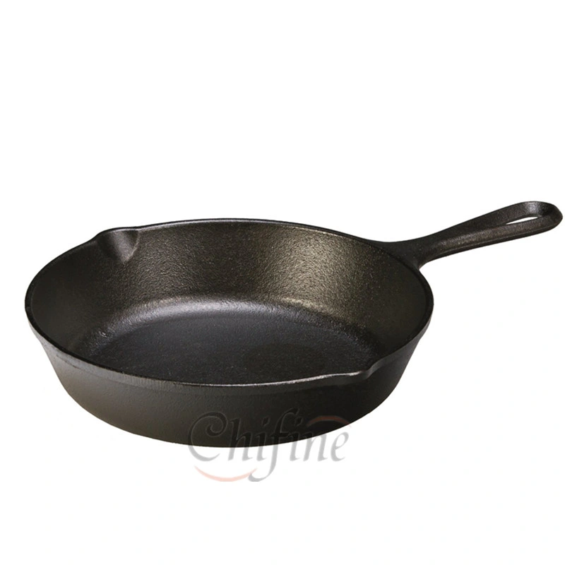 Customized BBQ Grill Cookware Frying Pan Sand Cast Iron Pan