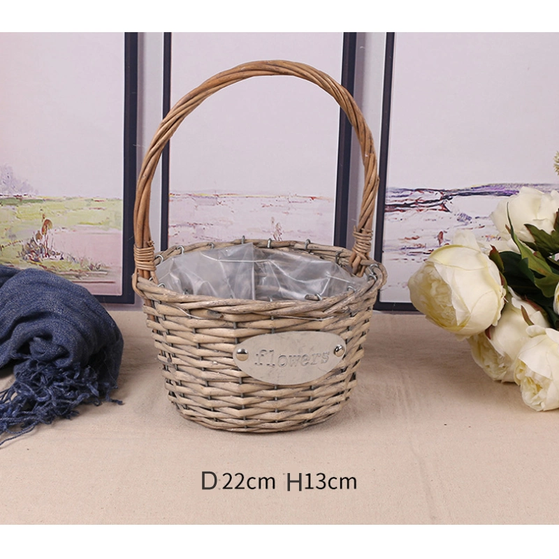 Wicker Flower Basket Household Portable Fruit Basket