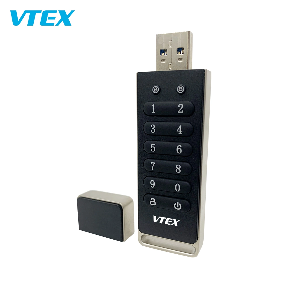 Compatible with Multiple Operating Systems 32GB 64GB Pen Drive AES256 Hardware Encryption Flash Memory Stick USB3.0 Flash Drive