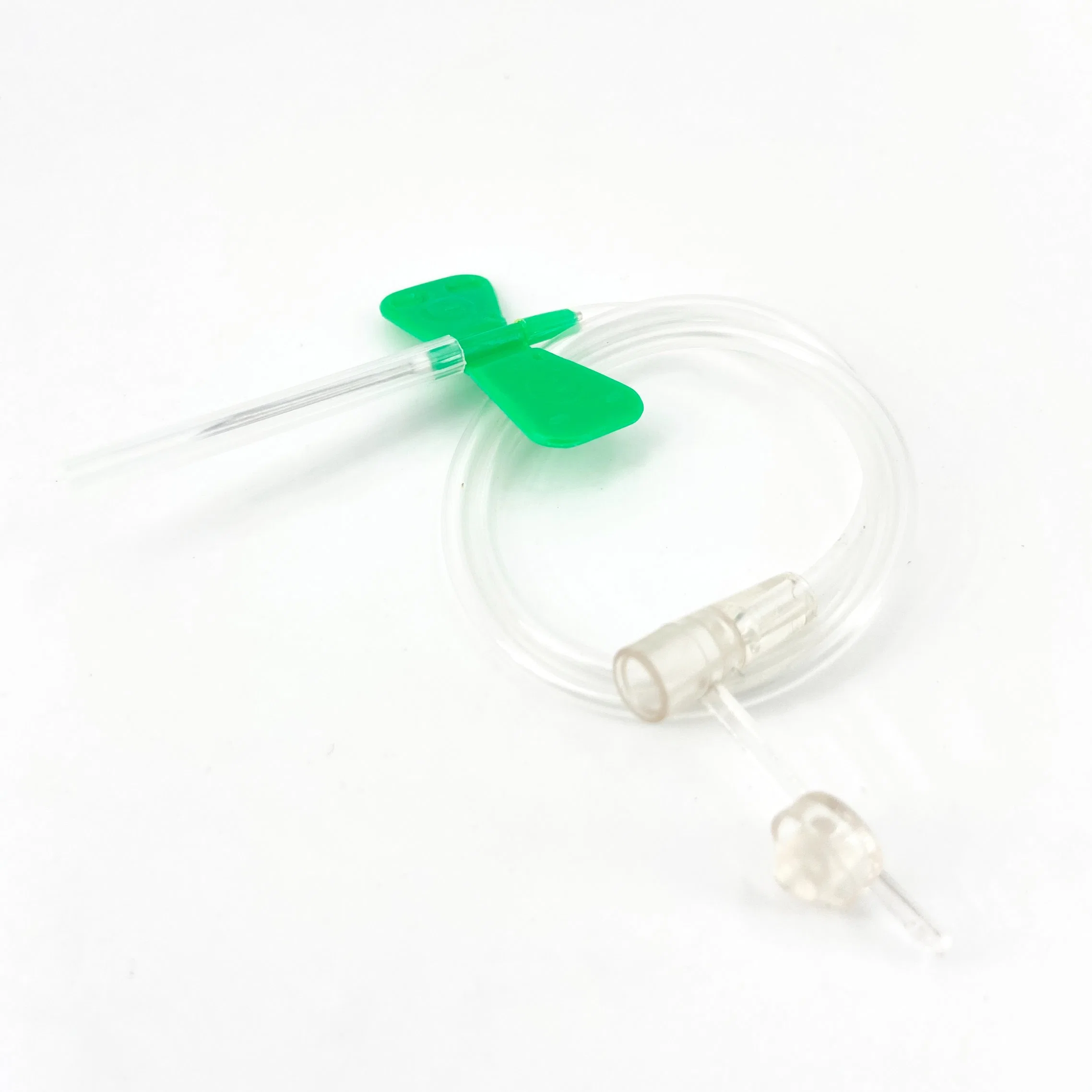 Safety Shiled Medical Scalp Vein Set with 21g Double Wings Needle for Single Use