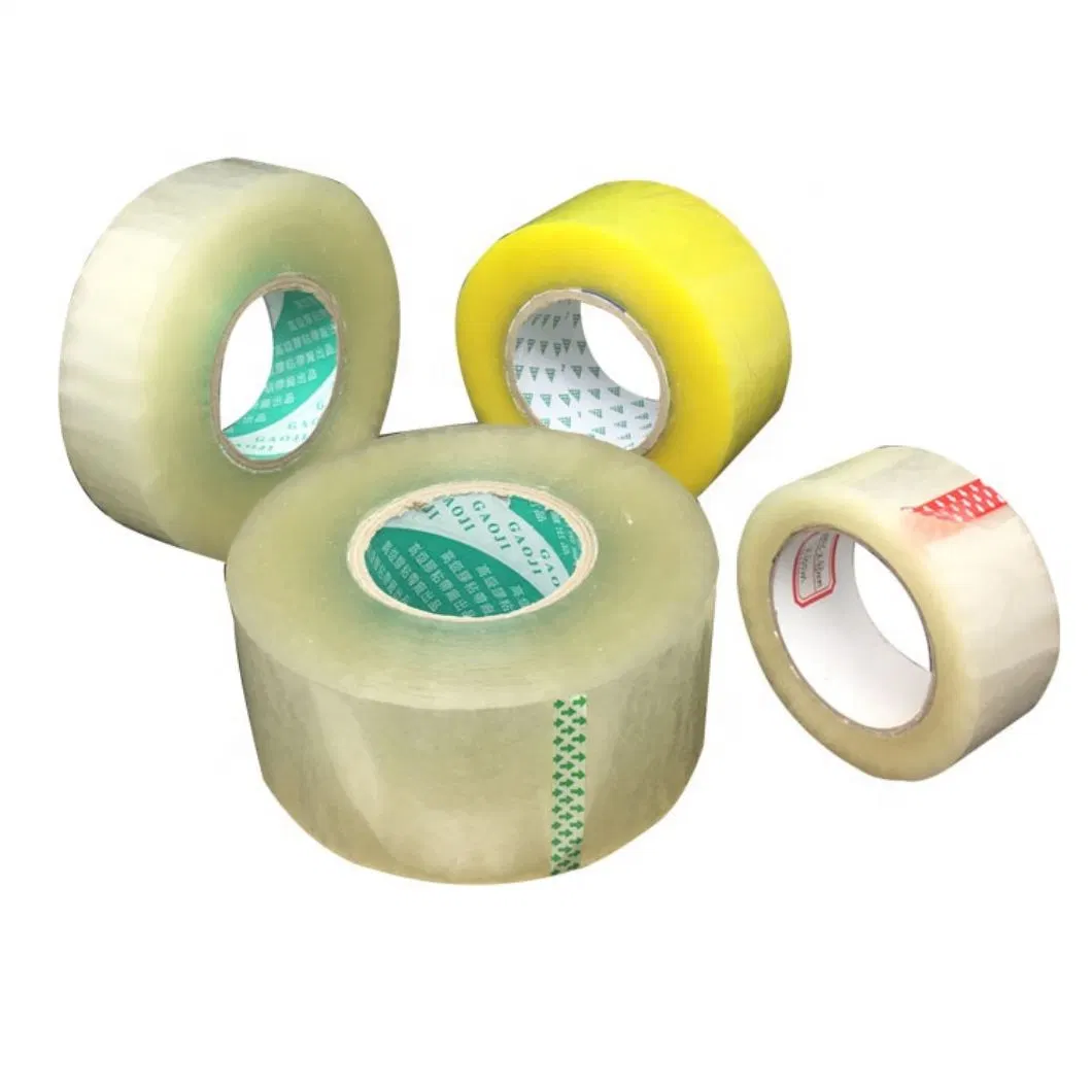 Yellow Carton Sealing OPP Film BOPP Adhesive Packing Tape Jumbo Roll Adhesive