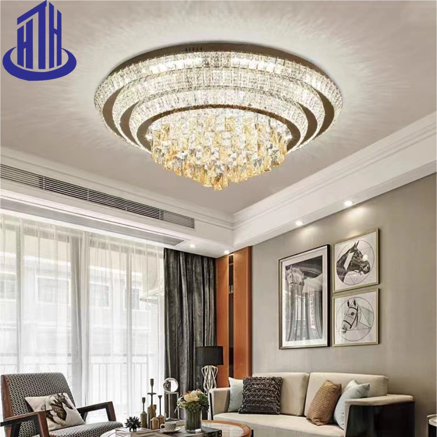 LED Moderne Luxe Carré/Rond Cristal Pendentif Lustre Plafonnier (8289)