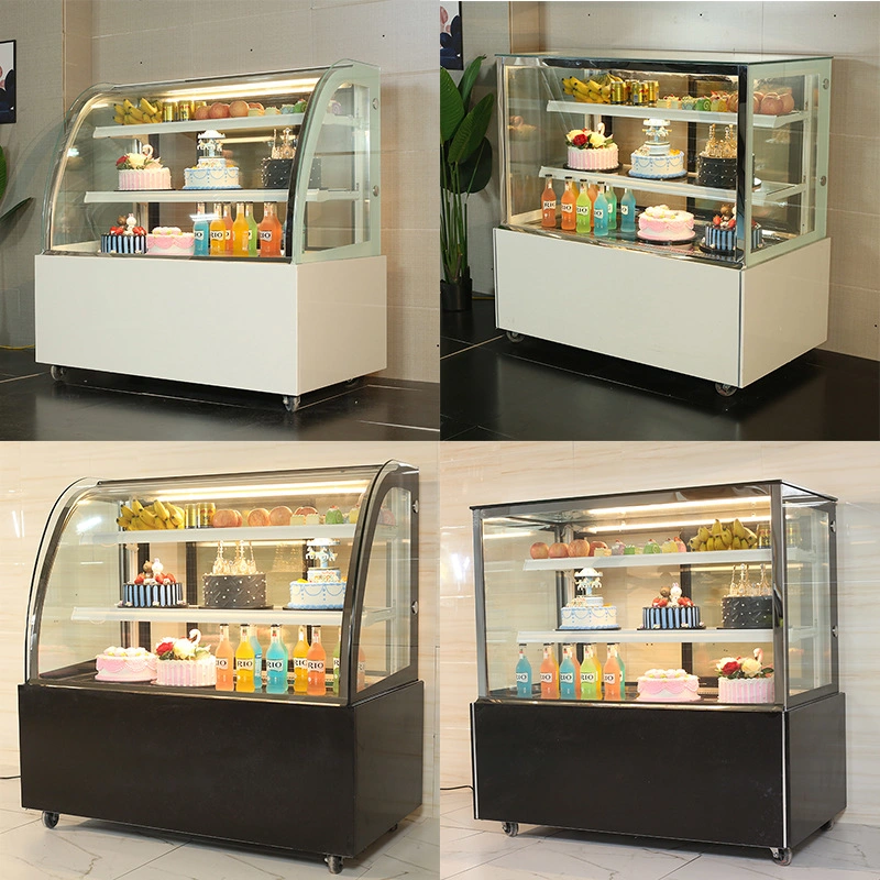 Fabrik Preis hohe Effizienz Kühlkuchen Display Showcase 1,2meter Kühler Edelstahl Gebäck Dessert Bäckerei Kühlschrank