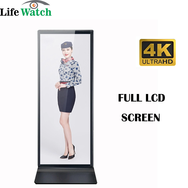 75-Inch Android or Windows System 4K Full Screen Touch Interactive LCD Kiosk Totem NFC Module