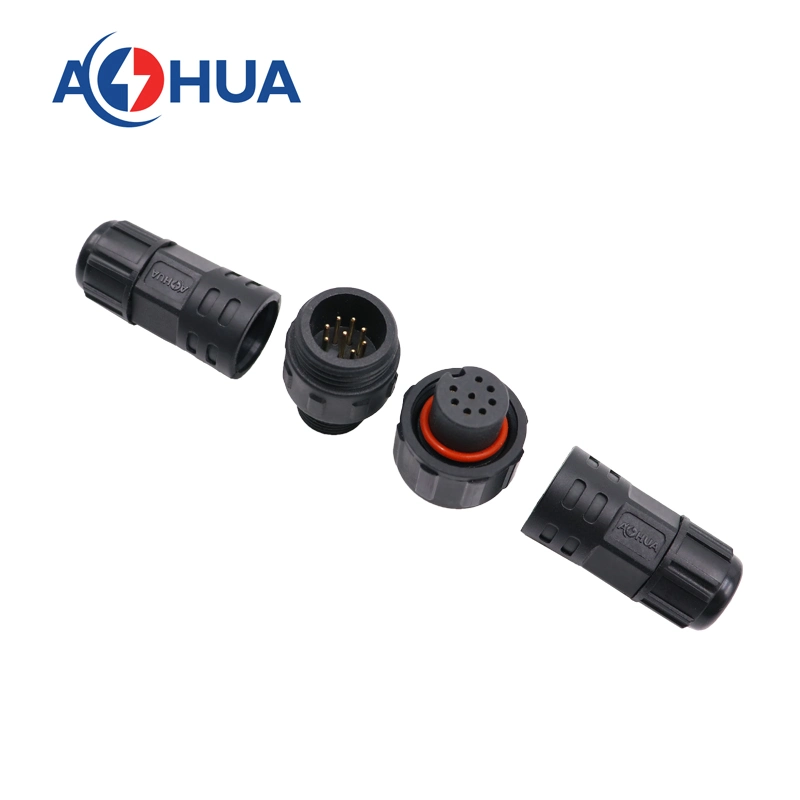 Aohua Hot Sale Electric Male Female 8 Pin M16 Solder Type Waterproof Connector