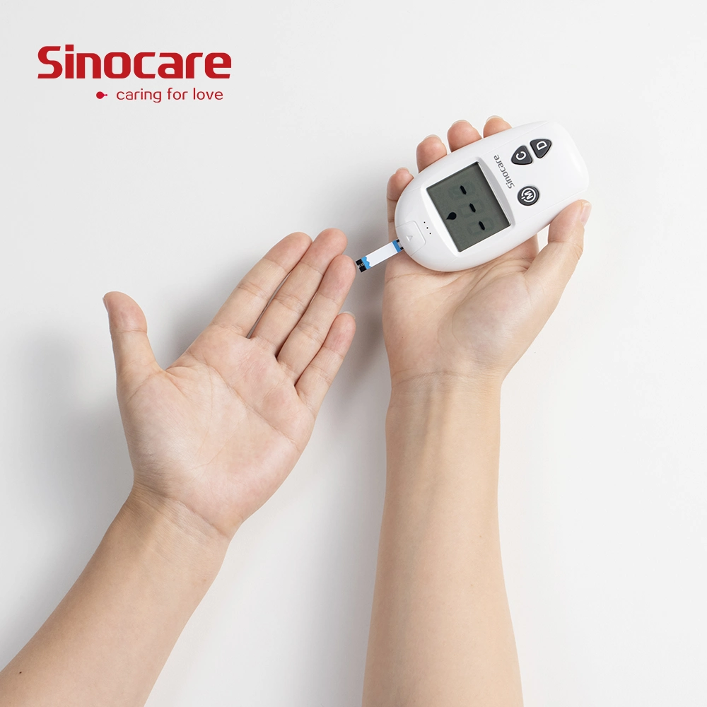 SINocare Safe - Accu Glucometer Kit glicose Monitor diabético tiras de teste sangue Medidor de glicose com tiras de teste 10PCS