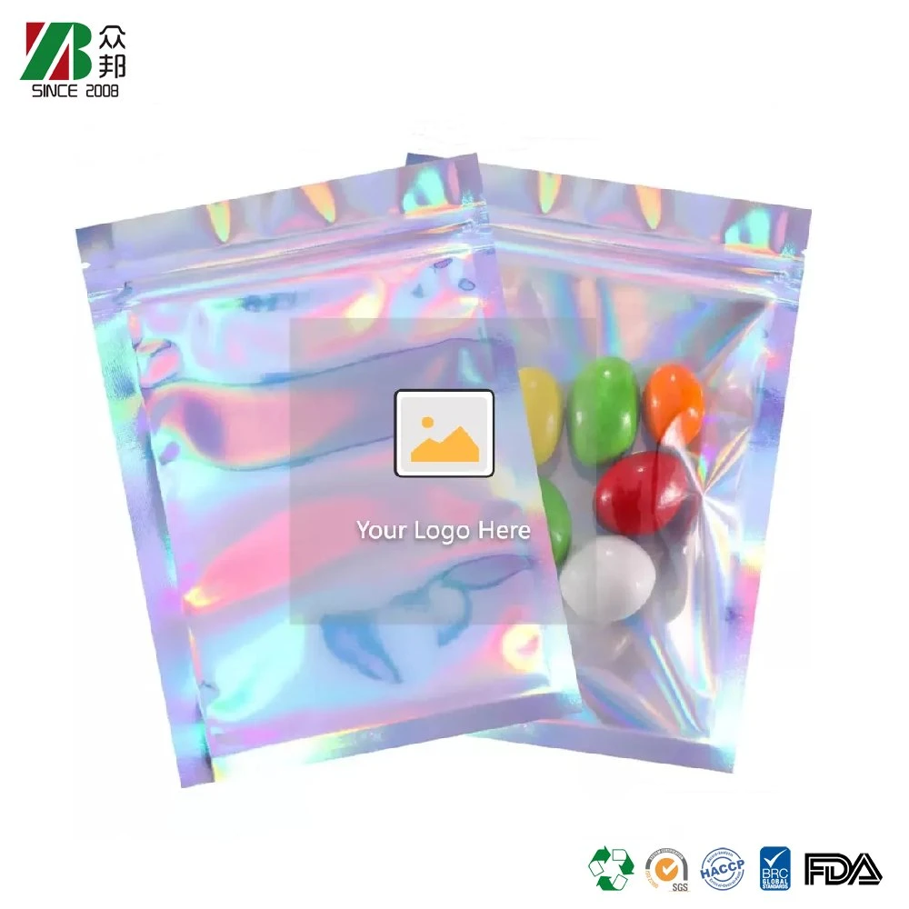 Small Plastic Packaging Bags For Teeth Clear Invisible Aligners Three side sealed Foil Back Flat Mylar Bag Zipper Plastic Bags