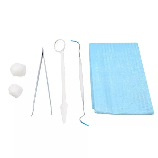 SJ Kit de instrumentos de examen dental estéril y desechable para dentistas orales