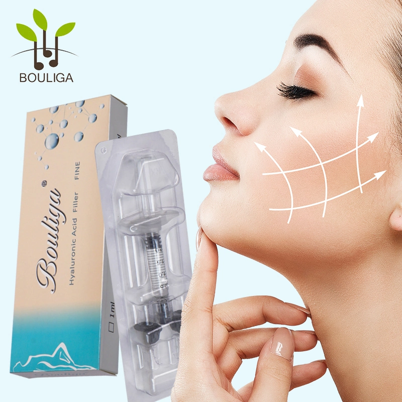 L'acide hyaluronique Bouliga face cutanée de 2 ml de remplissage Cross lié Ha lèvre injections de remplissage