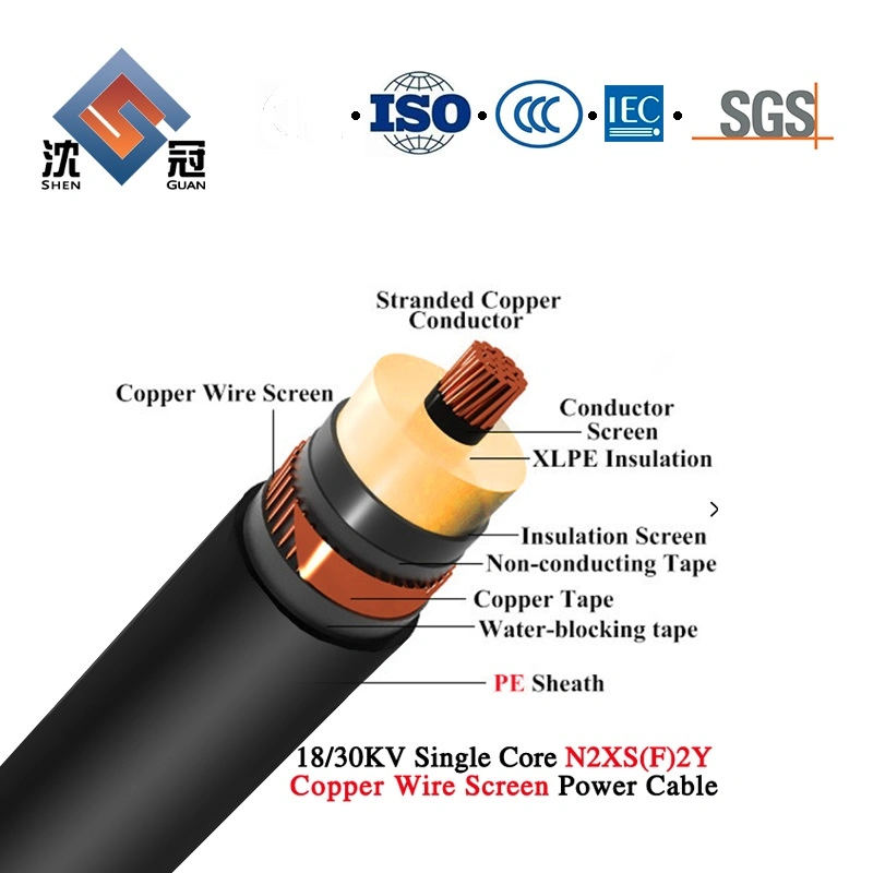 Shenguan Flexible 6/10kv Mining Cable Protolon Reclaimer Power Reeling Cable Mining Flexible Copper/Aluminum Conductor H05rr-F H05rn-F Coiled Waterproof