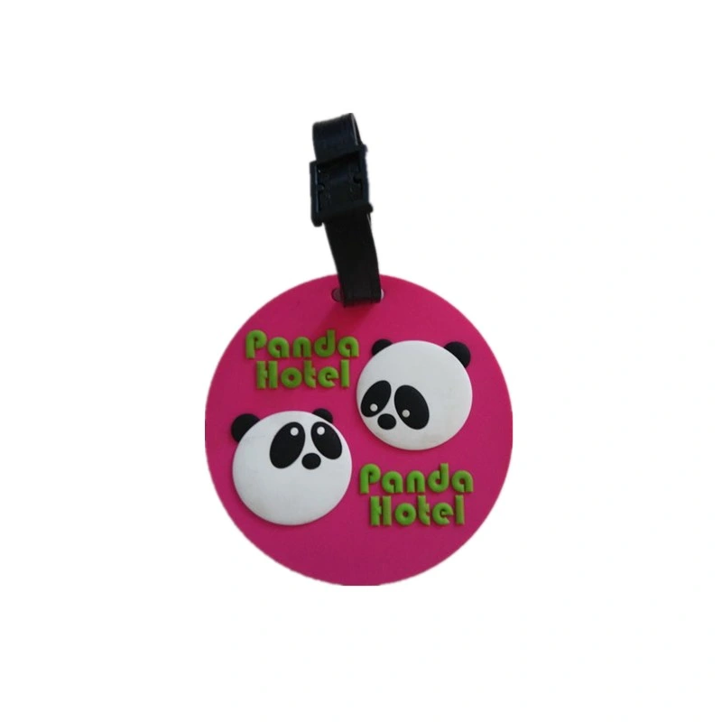 Custom Lovely Cartoon Design PVC Luggage Tag for Advertising Gift