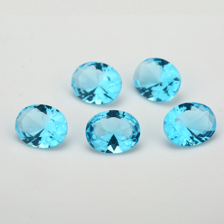 Brightest Prime Quality Natty Blue Cubic Zirconia Stone Oval Beads Gemstones