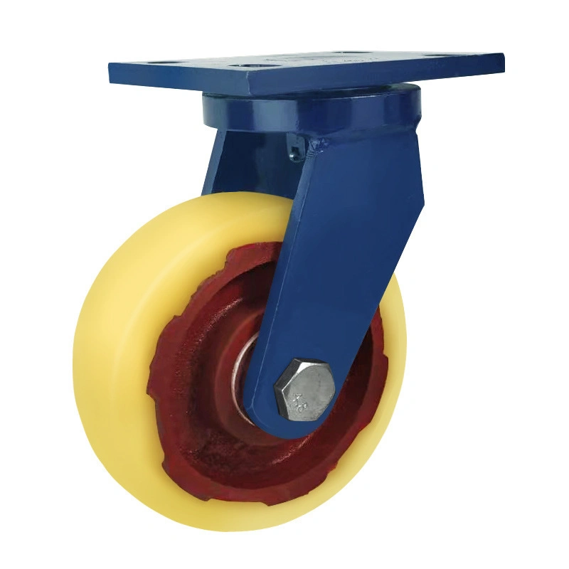 High Load Heavy Duty 1000kg to 1.2 Ton Red Iron Core Nylon Caster Wheel