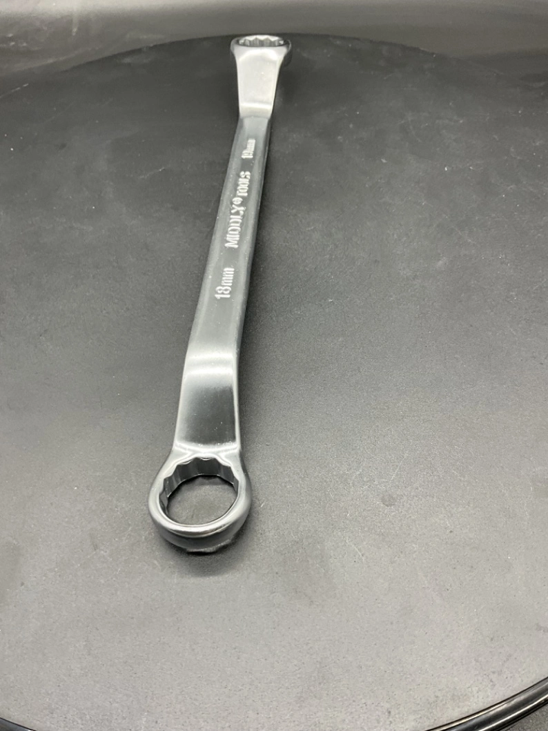 Middly Box-End Wrench/Ring Spanner, Matt Finish 18-19mm Cr-V