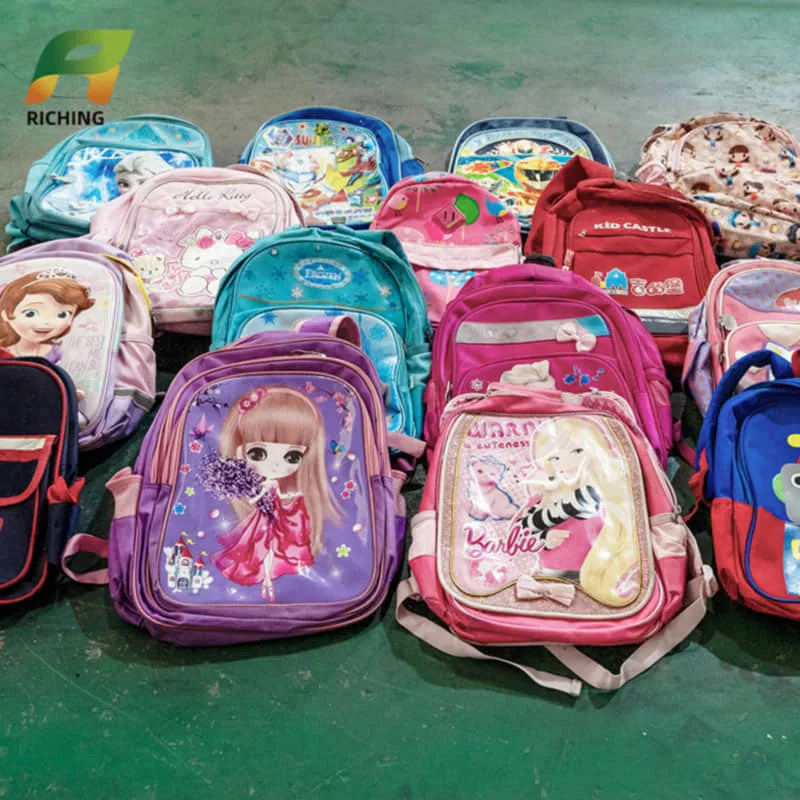 Sacos para escolas coreanos para segunda mão para mochilas com fardos de mochila para rapariga de marca internacional Para adolescentes fardo de segunda mão Atacado couro usado Escola E sacos para computador portátil