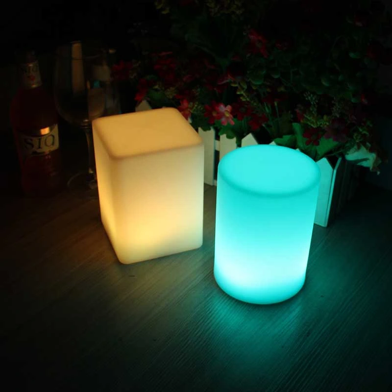 16colors Portable Plastic Hotel Bedside Lamp Home Decor Lighting Table Lamp