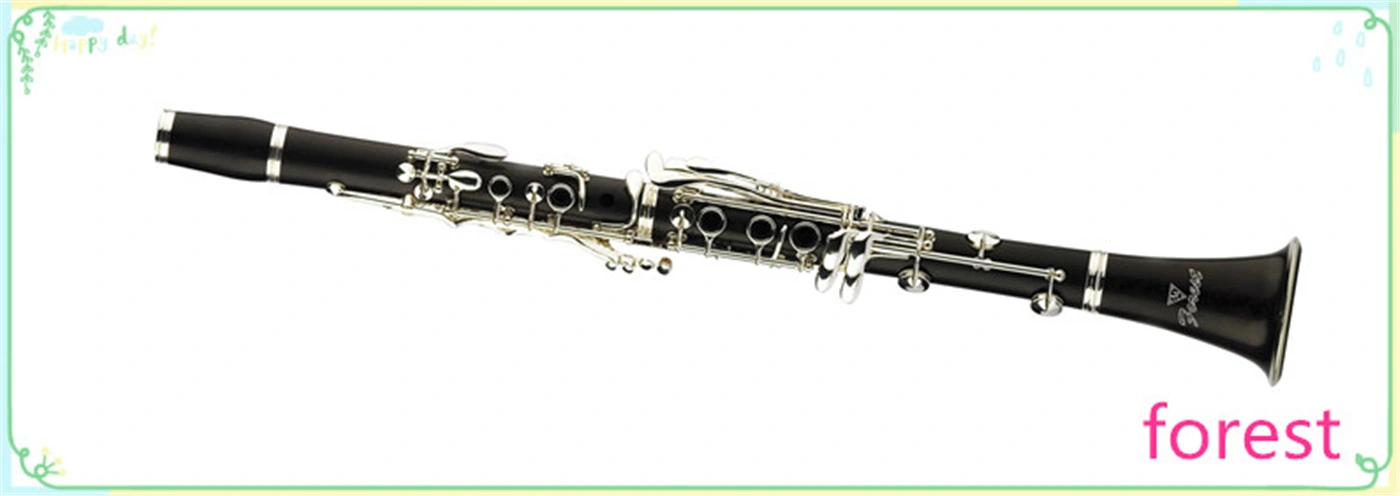 Comercio al por mayor de madera de ébano clarinete clave /18 /chapados en plata.