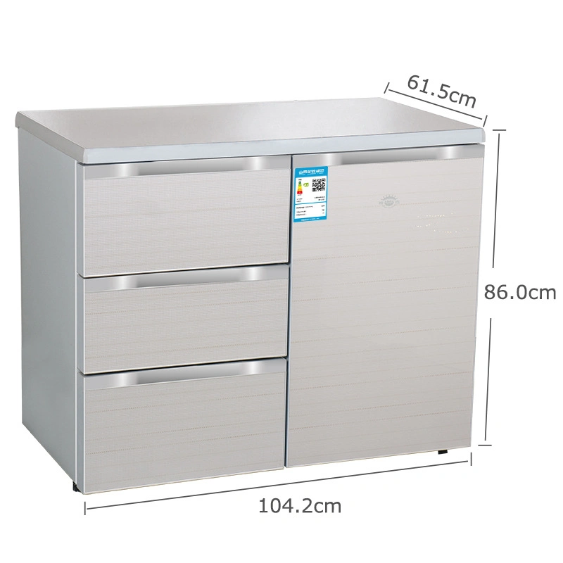 210L Four Door Fridge Three Drawers Freezer Side by Side Refrigerator Countertop Compact Bcd-210CV