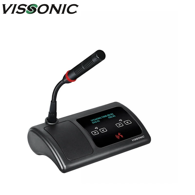 Vissonic Hand in Hand Wired Dual Channel Selector Microphone for Meeting Room Solution