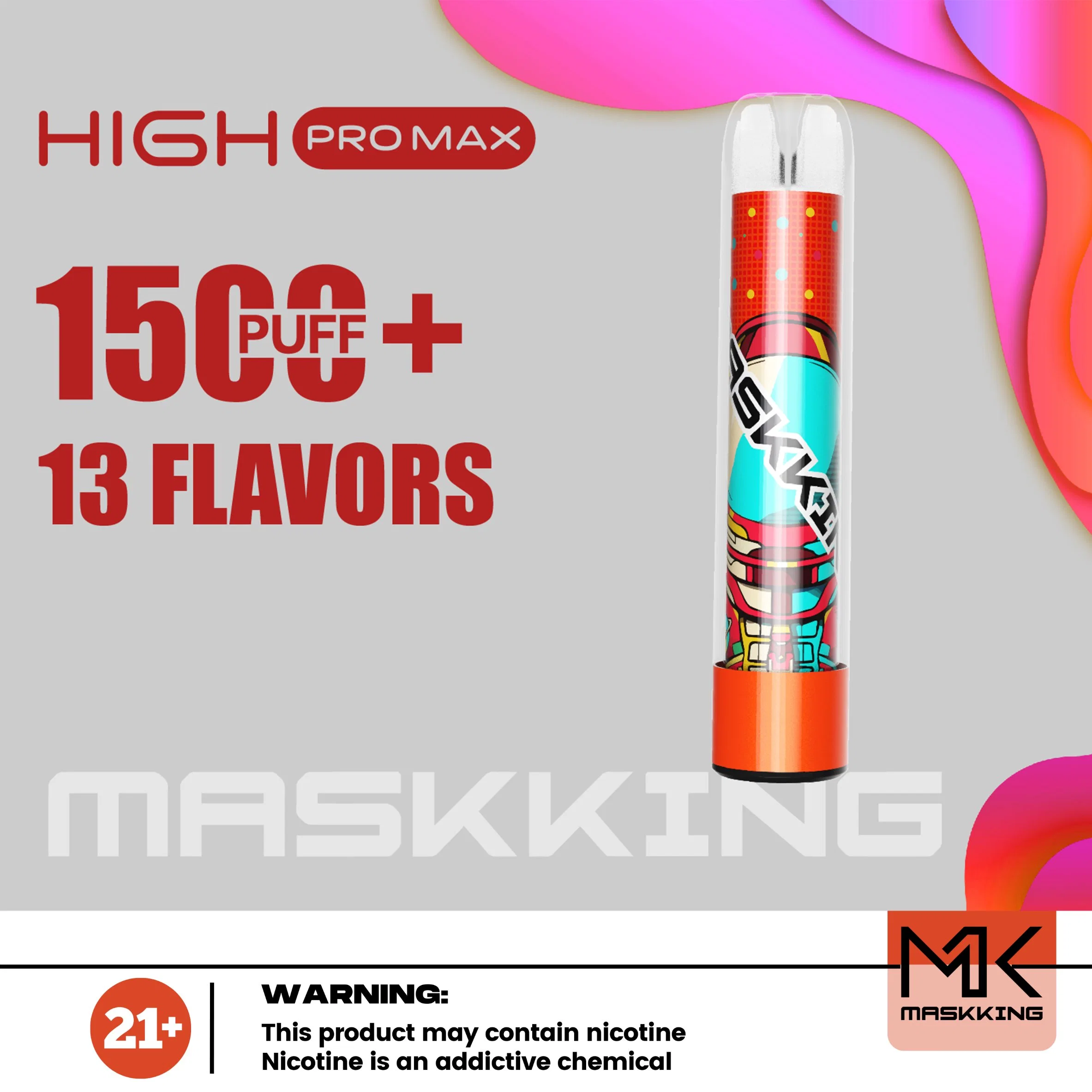 Maskking LED Lighters Atomizer White Label Disposable/Chargeable Vape High PRO Max