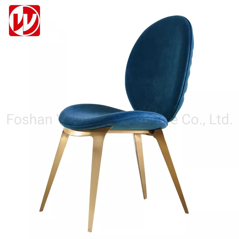 Modern Gold Stainless Steel Living Room Chair Italian Style Dining Chair Customizable Hotel Design Chair