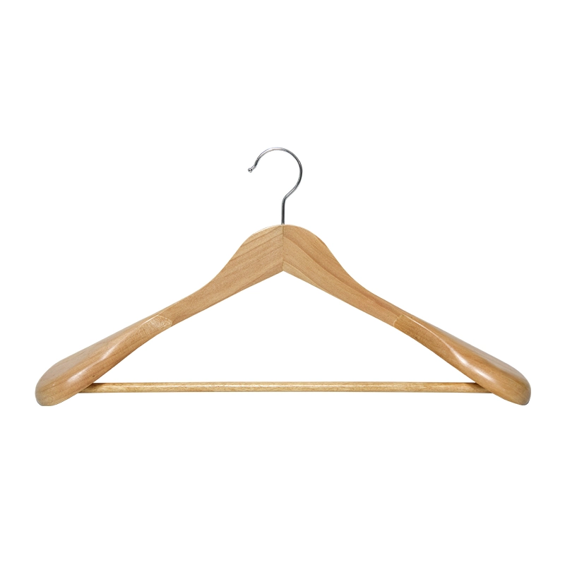 Factory Sale High quality/High cost performance 55mm Thick Coat Hangers with Hook for Hotel Custom Wooden Hangers with Logo Door Hook Hanger