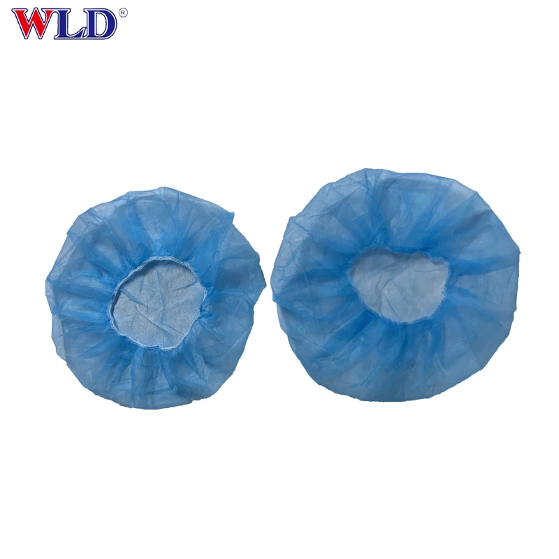 Disposable Nonwoven PP Bouffant Cap/Head Covers for Food Processing and Cleanroom