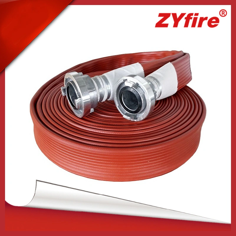 Zyfire BS6391 UL Certified Single Jacket Rubber Covered Layflat NBR Lining Fire Hose