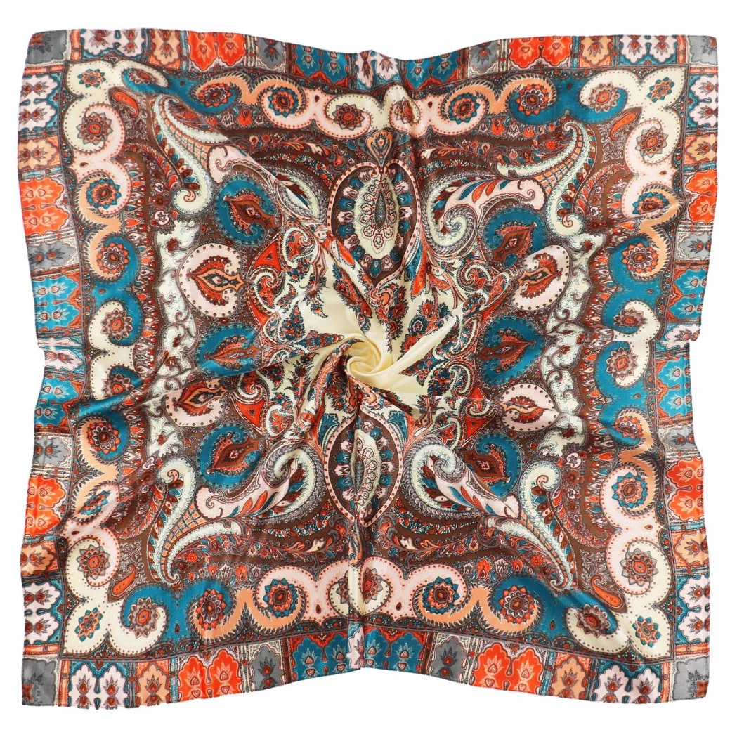 La moda estilo bohemia plaza seda satén Bandana