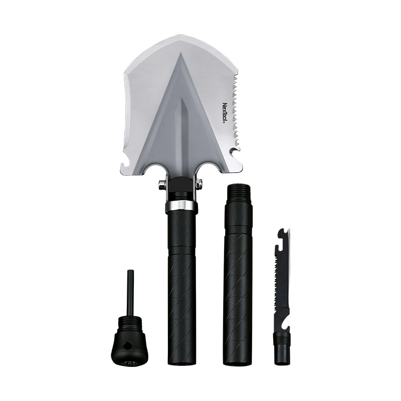 NexTool Small Size Multi Functional Folding Shovel with Whistle Hammer