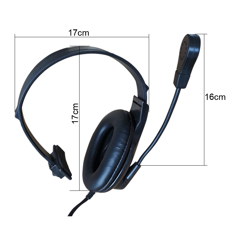 Headset 3.5mm Language Lab Headset Headphone CE RoHS OEM Used for Language Computer Lab Wired Cable Noise Cancelling Professional Xrl